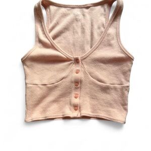 Elegant Peach Knit Tank Top
